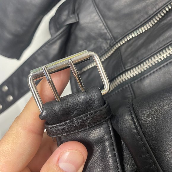 BALMAIN: Quilted Leather Biker Jacket (black) - $2,250 - Picture 3 of 6